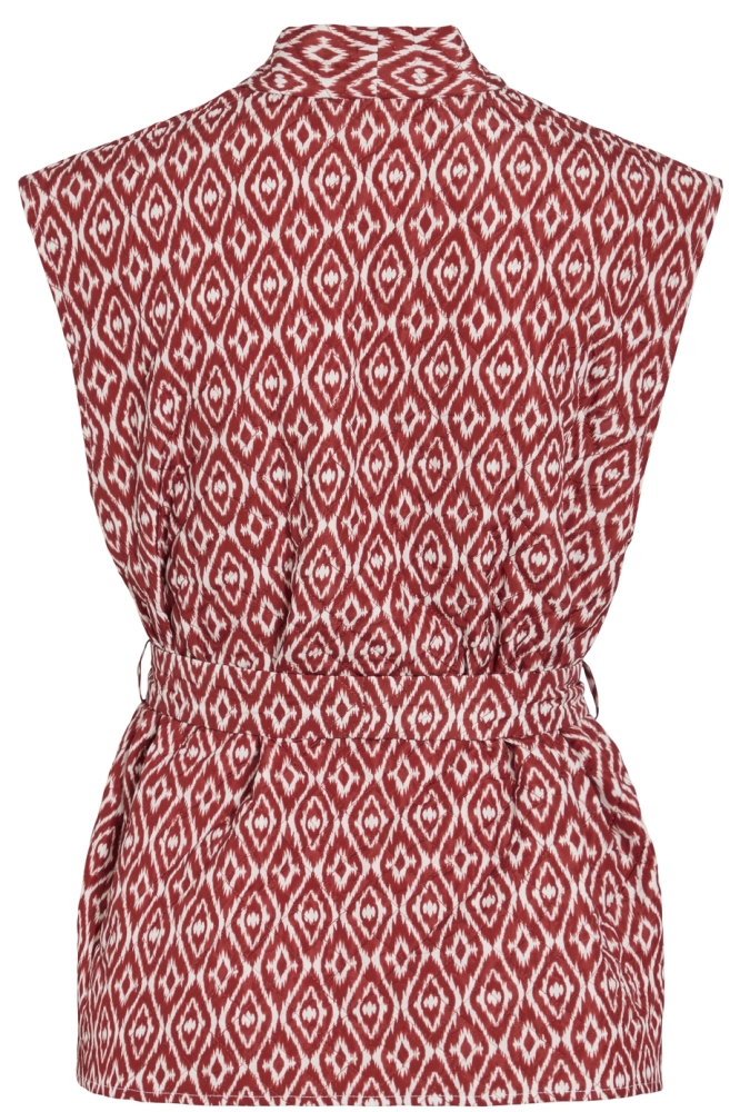 Vila oranje dames gilet | Achteraanzicht