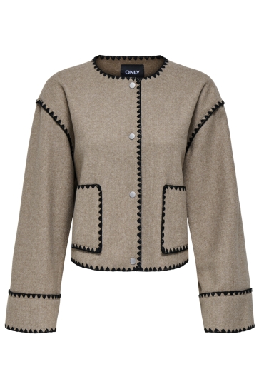 Only Vest ONLELBA LIFE CUFF SCALLOP JACKET OT 15356908 MOUNTAIN TRAIL/MELANGE