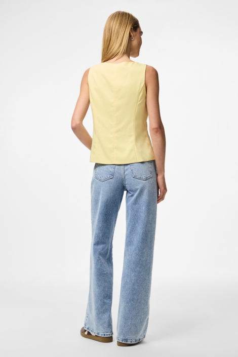 Pieces gele dames gilet | Model