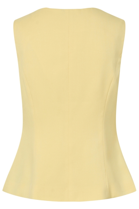 Pieces gele dames gilet | Achteraanzicht
