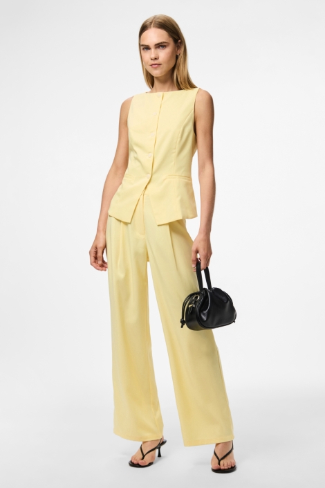 Pieces gele dames gilet | Model