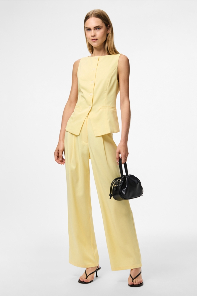 Pieces gele dames gilet | Model