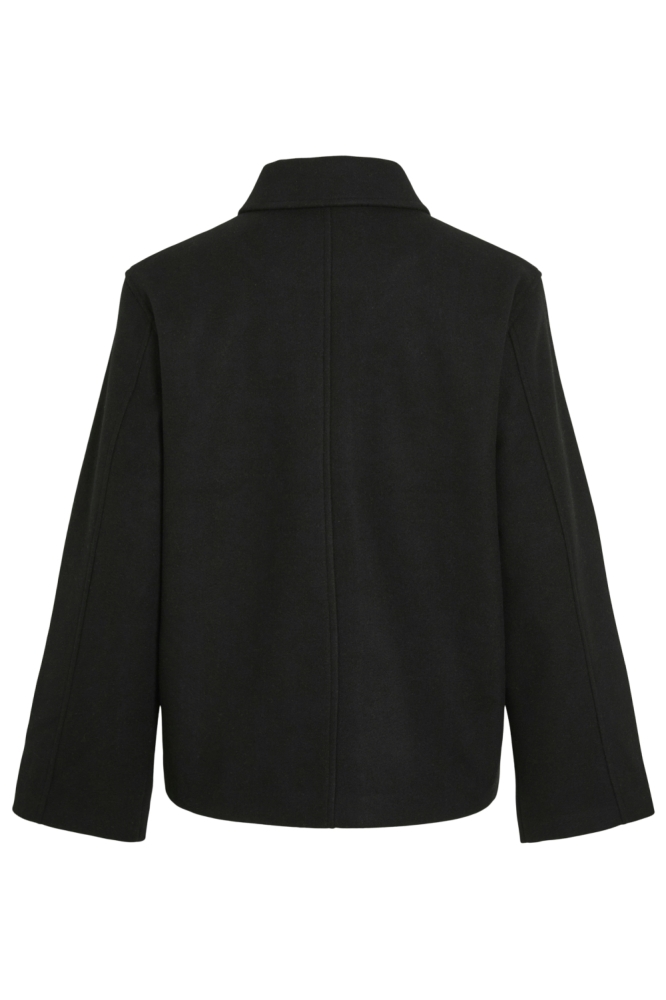 Vila zwarte dames jas | Achteraanzicht