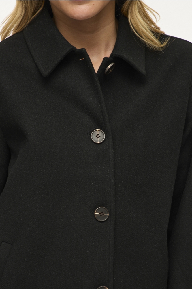 Vila zwarte dames jas | Close up