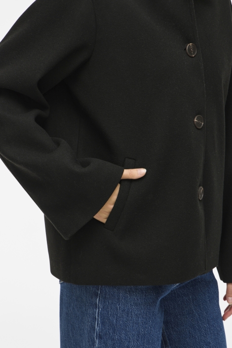 Vila zwarte dames jas | Kleurstaal