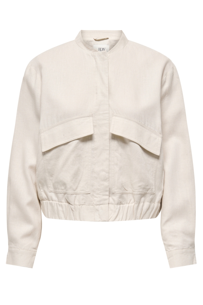 Jacqueline de Yong beige dames jas | Vooraanzicht