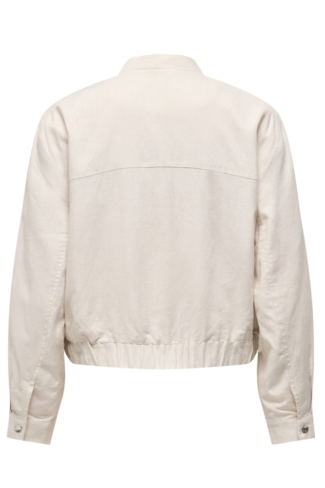 Jacqueline de Yong beige dames jas | Achteraanzicht