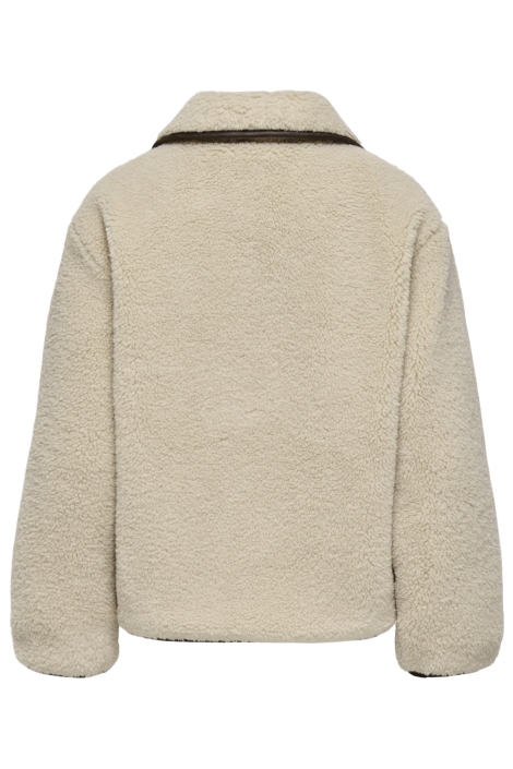 Jacqueline de Yong beige dames jas | Achteraanzicht