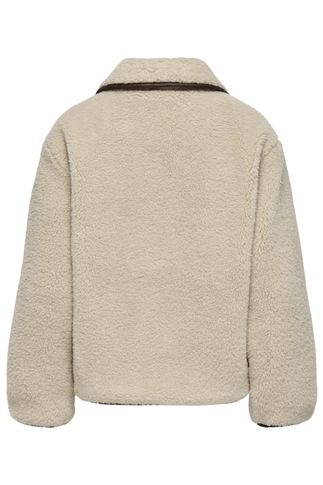 Jacqueline de Yong beige dames jas | Achteraanzicht