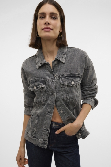 Vero Moda Jas VMTESSA LS OVERSIZE DENIM JACKET GA 10329868 Medium Grey Den/RA206