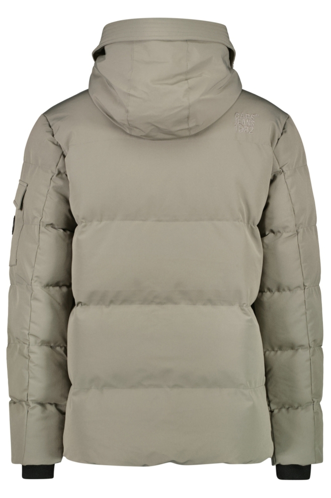 Cars taupe heren jas | Achteraanzicht