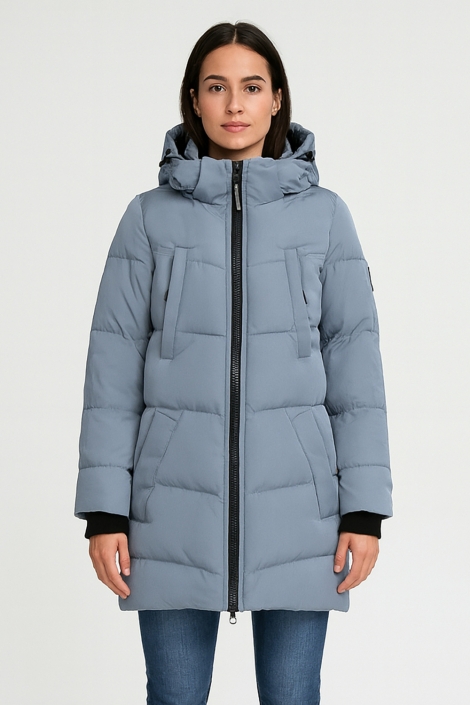 Cars grijze dames jas | Model vooraanzicht