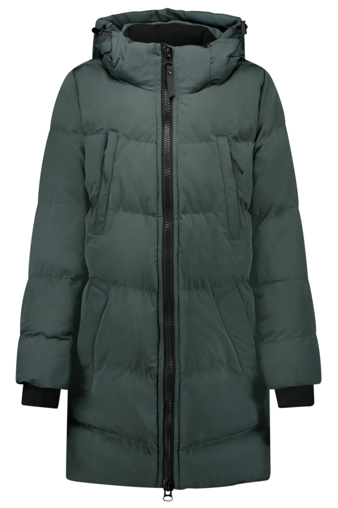 Cars groene dames jas | Vooraanzicht