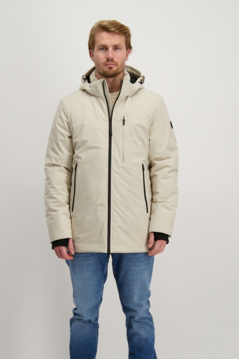 Cars beige heren jas | Model vooraanzicht