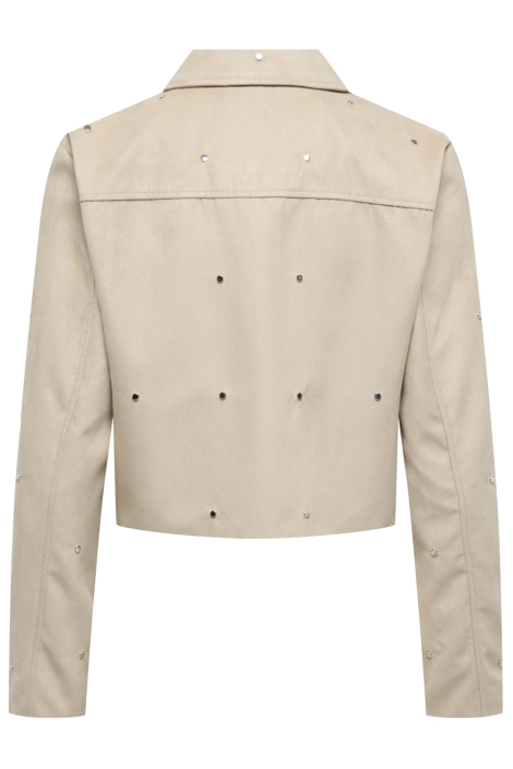 Jacqueline de Yong beige dames jas | Achteraanzicht