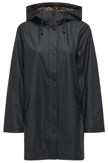 Only Jas ONLNEWMARIE RAINCOAT CC OTW 15265846 Black/LEO