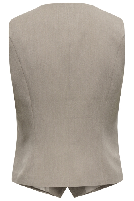 Only taupe dames gilet | Achteraanzicht