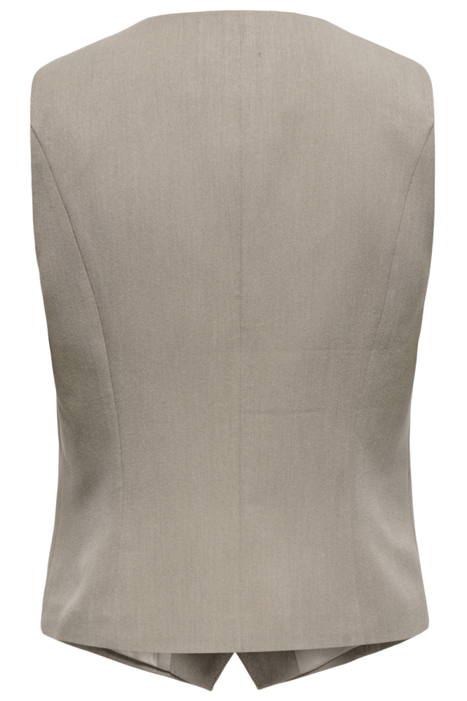 Only taupe dames gilet | Achteraanzicht
