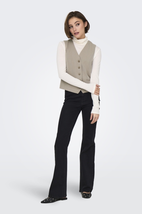 Only taupe dames gilet | Model