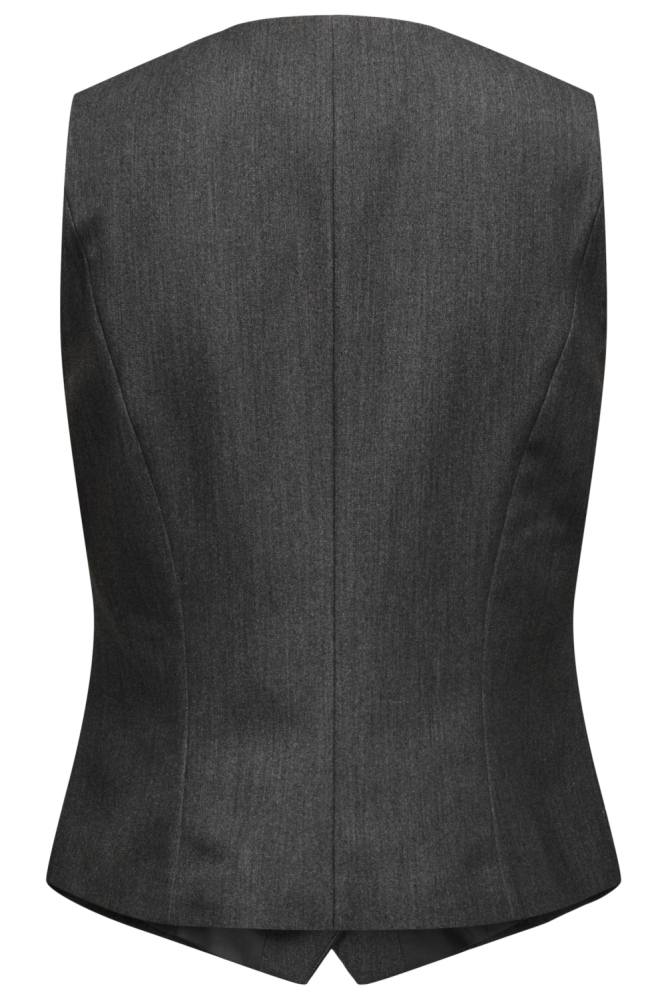 Only grijze dames gilet | Achteraanzicht