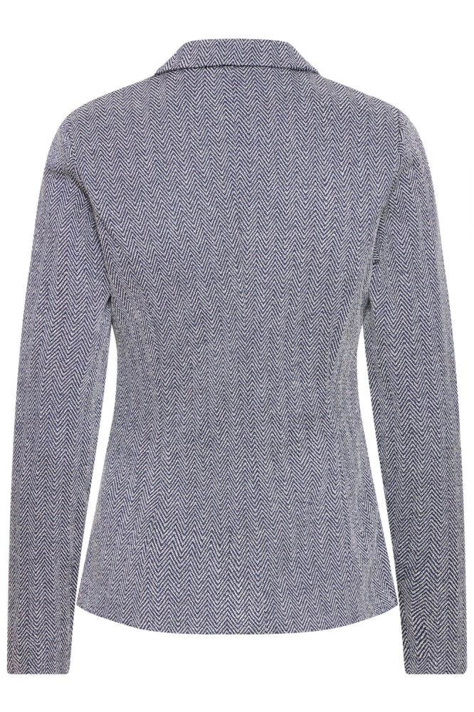 Ichi blauwe dames blazer | Achteraanzicht