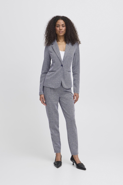 Ichi blauwe dames blazer | Model