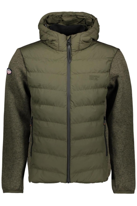 Superdry groene heren jas | Vooraanzicht