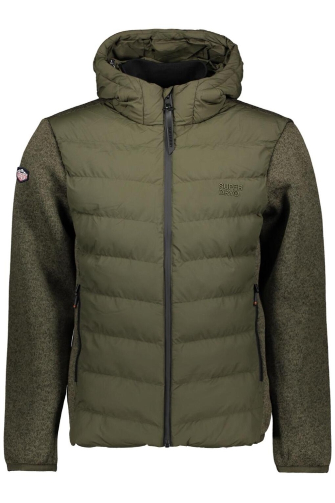 Superdry groene heren jas | Vooraanzicht