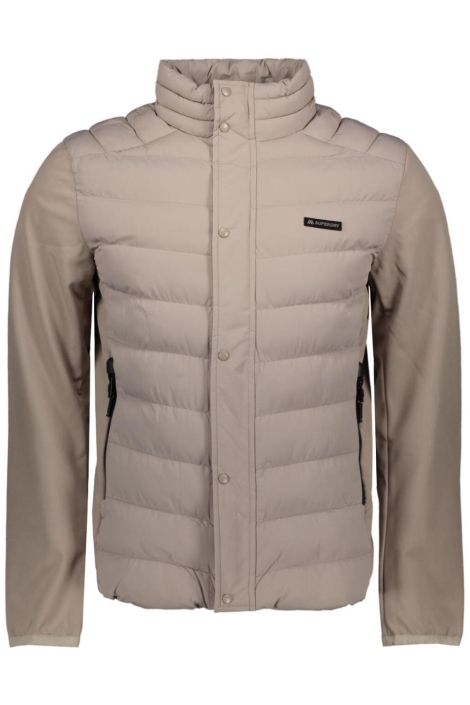 Superdry beige heren jas | Vooraanzicht