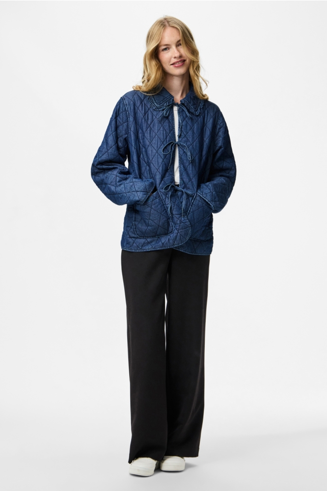 Pieces blauwe dames jas | Model