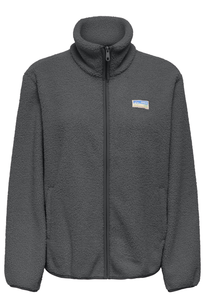 Only grijze dames vest | Vooraanzicht