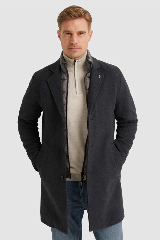 Vanguard grijze heren jas | Model vooraanzicht