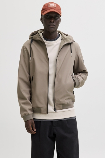 Jack & Jones jjebasic softshell hood noos Camel