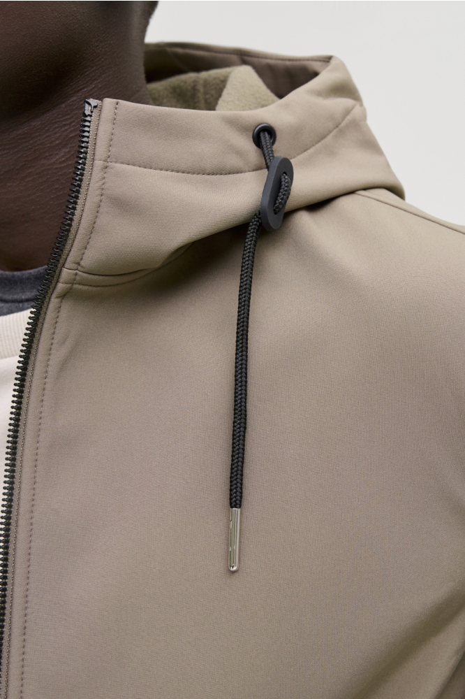 Jack & Jones camel heren jas | Close up