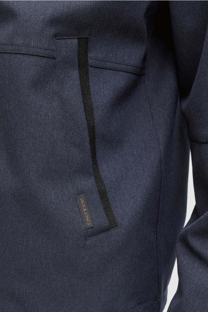 Jack & Jones blauwe heren jas | Close up