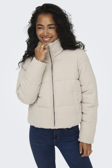 Only onlnewdolly corduroy puffer otw noo Beige