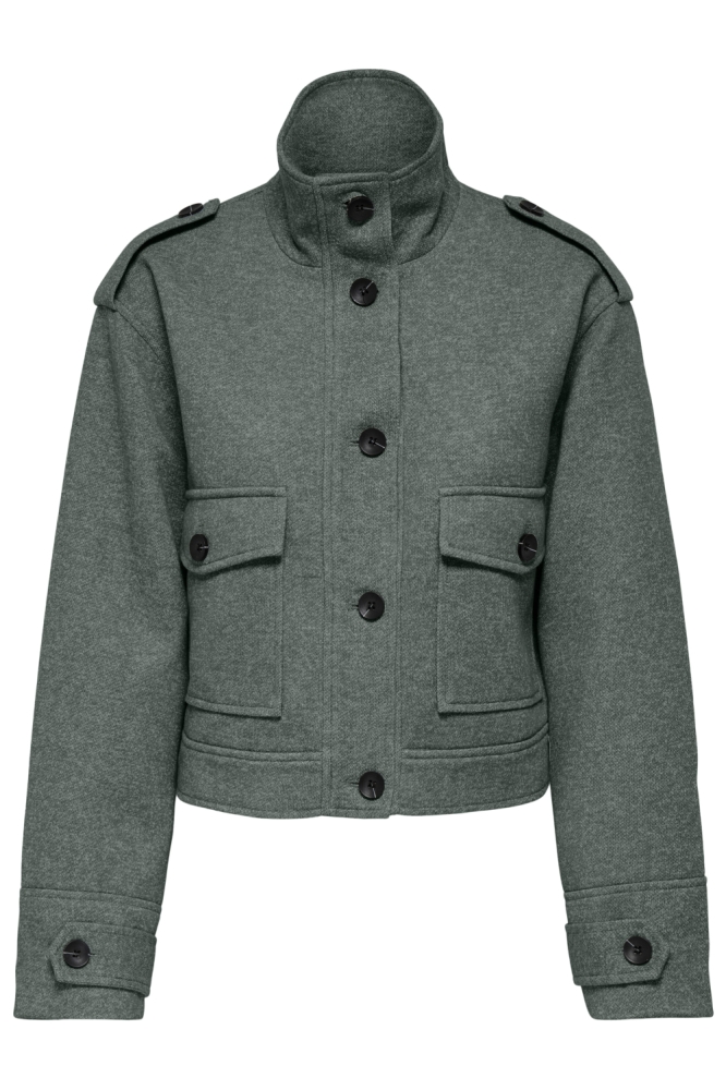 Only groene dames jas | Vooraanzicht