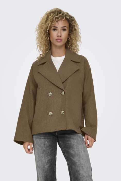 Only camel dames jas | Model vooraanzicht
