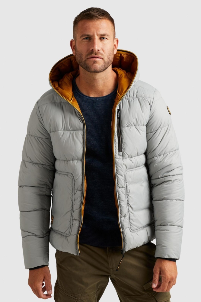 PME legend blauwe heren jas | Model vooraanzicht