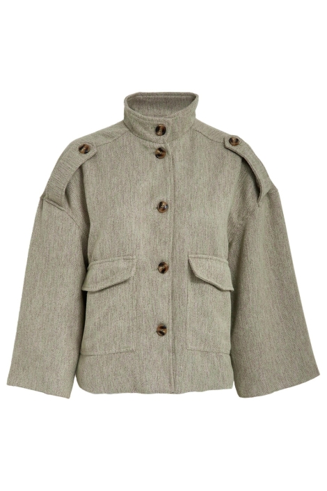 Peppercorn groene dames jas | Vooraanzicht