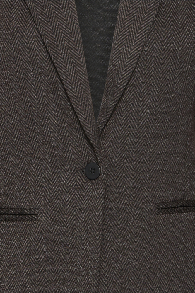 Ichi bruine dames blazer | Kleurstaal