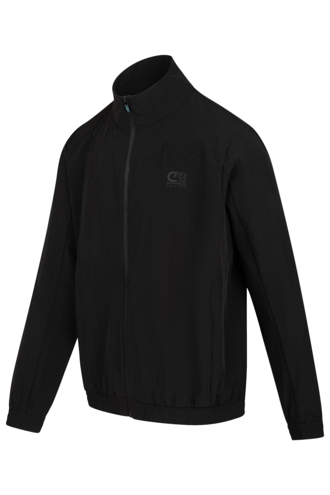 Cruyff zwarte heren sport jas | Zijaanzicht