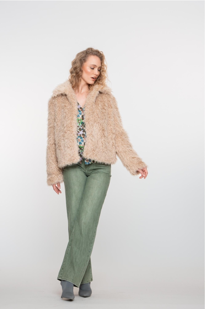 Geisha beige dames jas | Model