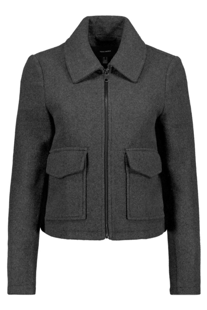 Vero Moda grijze dames jas | Vooraanzicht