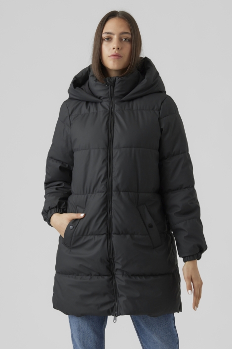 Vero Moda zwarte dames jas | Model vooraanzicht