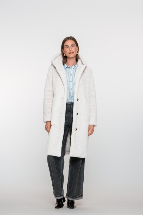 Geisha witte dames jas | Model vooraanzicht