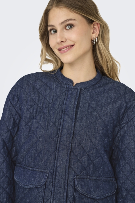 Only blauwe dames jas | Close up