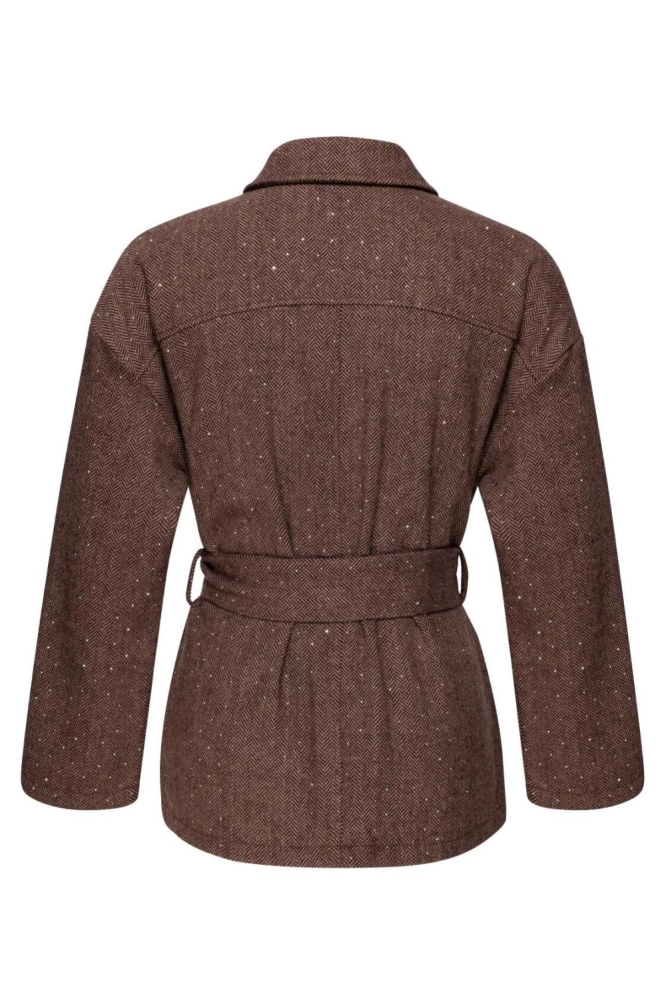 Kimara bruine dames jas | Achteraanzicht