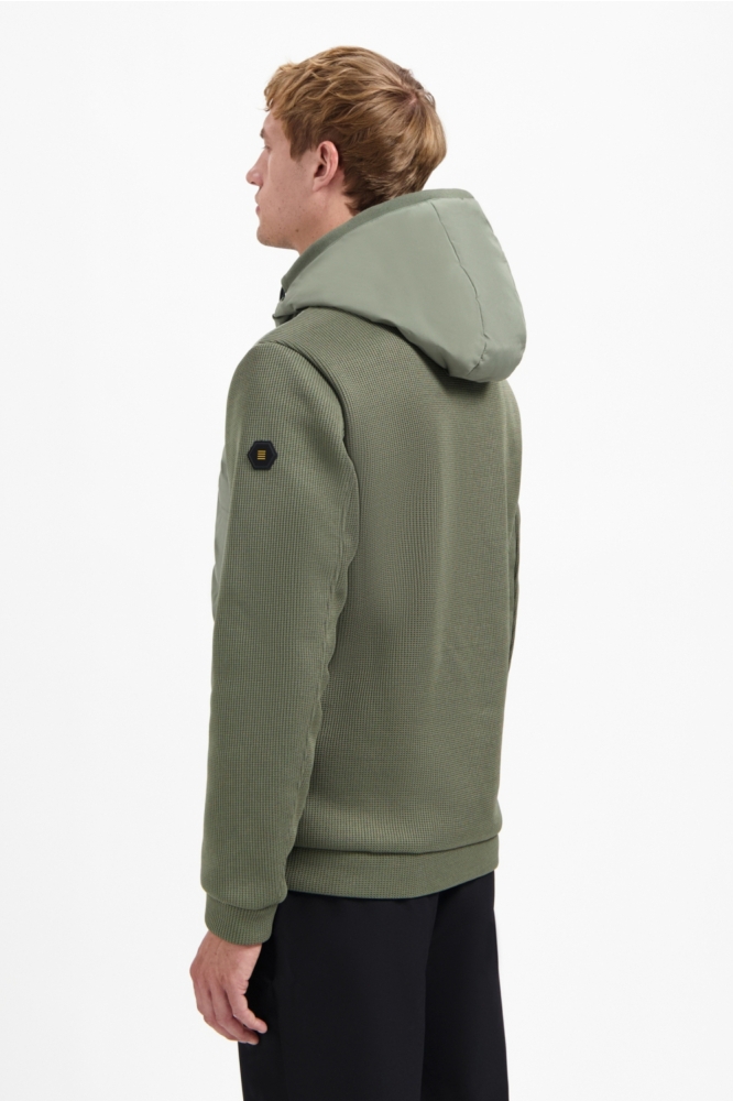 NO-EXCESS groene heren jas | Model achteraanzicht