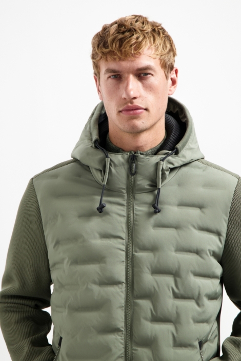 NO-EXCESS groene heren jas | Close up